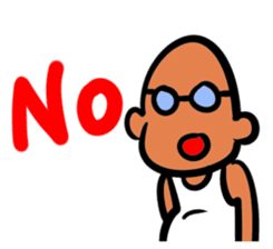 Skinhead and glasses2(your face series) sticker #14556591