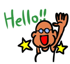 Skinhead and glasses2(your face series) sticker #14556592