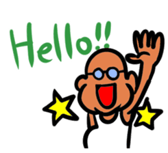 Skinhead and glasses2(your face series) sticker #14556592