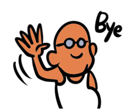 Skinhead and glasses2(your face series) sticker #14556593
