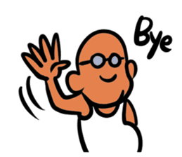 Skinhead and glasses2(your face series) sticker #14556593