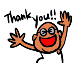 Skinhead and glasses2(your face series) sticker #14556594