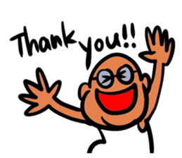 Skinhead and glasses2(your face series) sticker #14556594