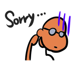 Skinhead and glasses2(your face series) sticker #14556595