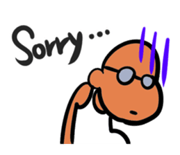 Skinhead and glasses2(your face series) sticker #14556595