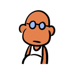 Skinhead and glasses2(your face series) sticker #14556598