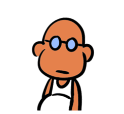 Skinhead and glasses2(your face series) sticker #14556598