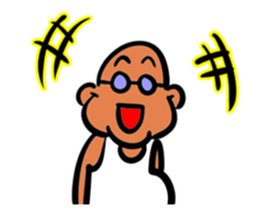 Skinhead and glasses2(your face series) sticker #14556602