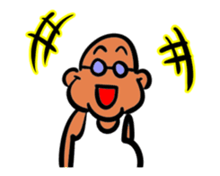 Skinhead and glasses2(your face series) sticker #14556602