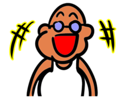 Skinhead and glasses2(your face series) sticker #14556603