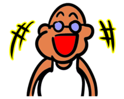 Skinhead and glasses2(your face series) sticker #14556603