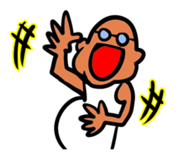 Skinhead and glasses2(your face series) sticker #14556604