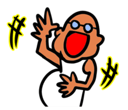 Skinhead and glasses2(your face series) sticker #14556604