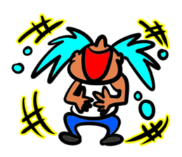 Skinhead and glasses2(your face series) sticker #14556605