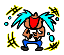 Skinhead and glasses2(your face series) sticker #14556605