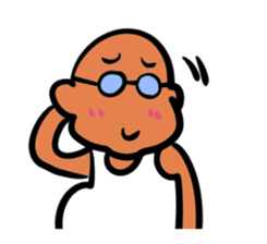 Skinhead and glasses2(your face series) sticker #14556606