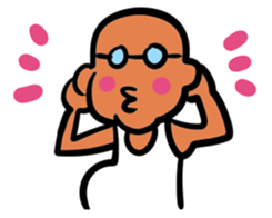 Skinhead and glasses2(your face series) sticker #14556607