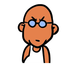 Skinhead and glasses2(your face series) sticker #14556610