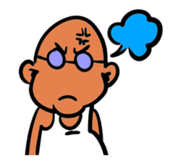 Skinhead and glasses2(your face series) sticker #14556611