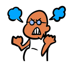 Skinhead and glasses2(your face series) sticker #14556612