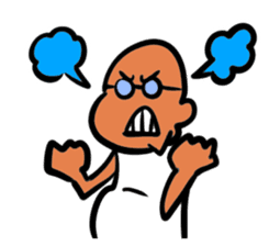 Skinhead and glasses2(your face series) sticker #14556612