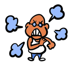 Skinhead and glasses2(your face series) sticker #14556613