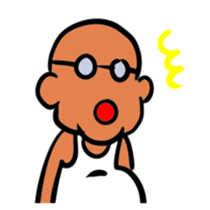 Skinhead and glasses2(your face series) sticker #14556614