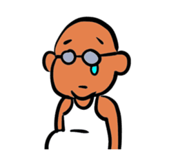 Skinhead and glasses2(your face series) sticker #14556618