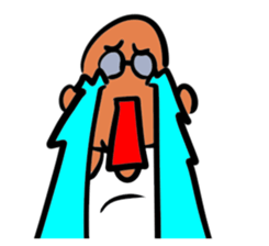 Skinhead and glasses2(your face series) sticker #14556620