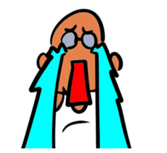 Skinhead and glasses2(your face series) sticker #14556620