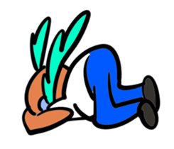 Skinhead and glasses2(your face series) sticker #14556621