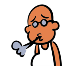 Skinhead and glasses2(your face series) sticker #14556622