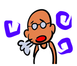 Skinhead and glasses2(your face series) sticker #14556623