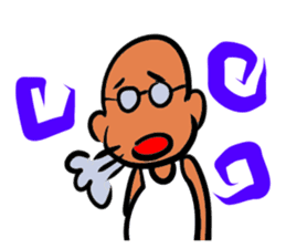 Skinhead and glasses2(your face series) sticker #14556623
