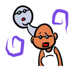 Skinhead and glasses2(your face series) sticker #14556624