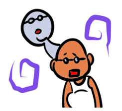 Skinhead and glasses2(your face series) sticker #14556624