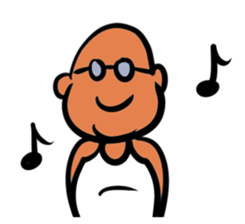 Skinhead and glasses2(your face series) sticker #14556626
