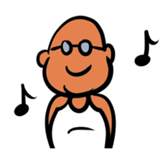 Skinhead and glasses2(your face series) sticker #14556626