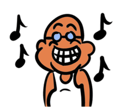 Skinhead and glasses2(your face series) sticker #14556627