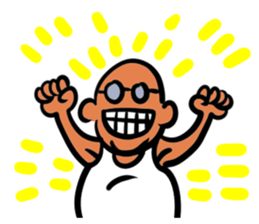 Skinhead and glasses2(your face series) sticker #14556628