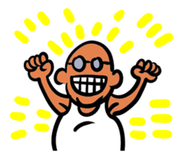 Skinhead and glasses2(your face series) sticker #14556628