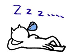 white cat human sticker #14556657