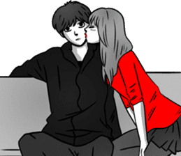 Manga couple in love - Special Edition sticker #14556798
