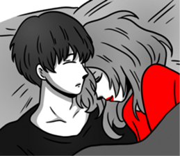 Manga couple in love - Special Edition sticker #14556811