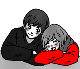 Manga couple in love - Special Edition sticker #14556830