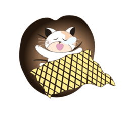 Snow Peach Kitten sticker #14557417