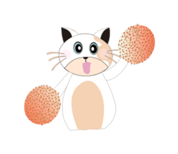 Snow Peach Kitten sticker #14557423