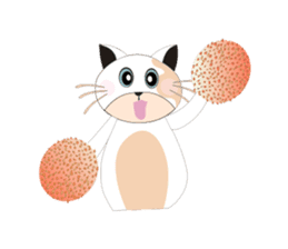 Snow Peach Kitten sticker #14557423