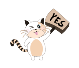 Snow Peach Kitten sticker #14557424