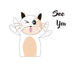 Snow Peach Kitten sticker #14557429